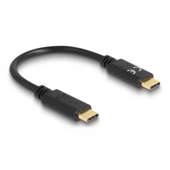 DeLOCK USB Type-C uzlādes kabelis 15 cm PD 5 A ar E-Marker