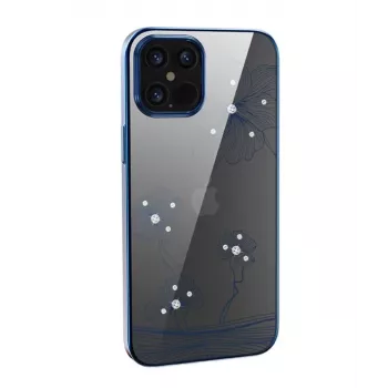 Aizsargmaciņš Devia Crystal Flora iPhone 12 Pro Max — caurspīdīgi zils, plāns