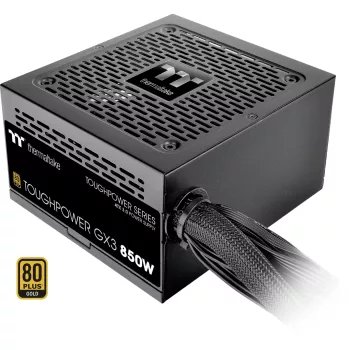 Thermaltake ToughPower GX3 - Barošanas bloks (iekšējais) - ATX12V 3,0 - EPS12V - 80 PLUS Gold - AC 100-240 V - 850 W - Melns (PS-TPD-0850NNFAGE-3)