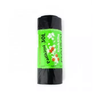 Atkritumu maisi Plasta, 30l/15gab., melni