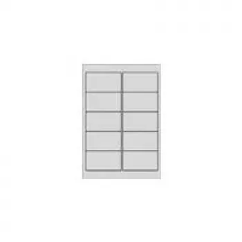 Avery Heavy Duty Laser etiķetes - Poliestera etiķetes - Sudraba - 50,8 x 96 mm 200 gab. (20 lapas x 10) (L6012-20)