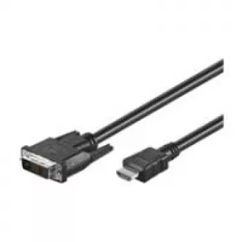 Wentronic Goobay HDMI™ / DVI-D kabelis, melns, 1 m - 19 polu HDMI™ spraudnis > DVI-D (18+1) spraudnis (50579)