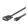 Wentronic Goobay HDMI™ / DVI-D kabelis, melns, 1 m - 19 polu HDMI™ spraudnis > DVI-D (18+1) spraudnis (50579)