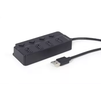 GEMBIRD I/O HUB USB2 4PORT/UHB-U2P4P-01 USB 2.0 centrmezgls ar slēdžiem