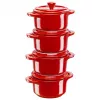 Staub Mini Cocotte Round, 4 gab. - 200 ml, Sarkana