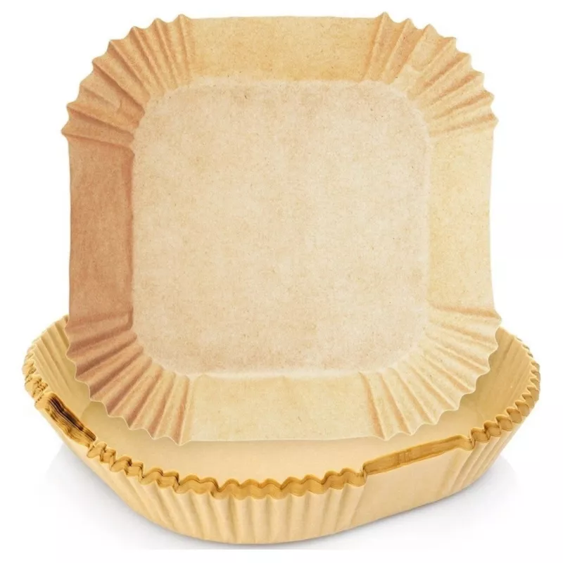 Papīra ieliktņi fritēšanai 16×16 cm (50 gab.) gaisa fritierim / dziļās fritēšanas ierīcei
