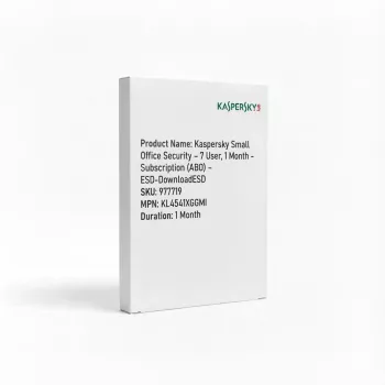 Kaspersky Small Office Security – 7 lietotāji, 1 mēnesis - abonements (ABO) – ESD lejupielāde