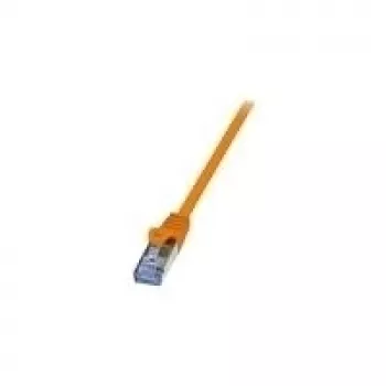 Logilink PrimeLine Patch-Cable RJ-45 (Tēviņš) - RJ-45 (Tēviņš) 1.5 m SFTP PiMF CAT 6a Gofrēts Gluds Bezhalogēna Oranžs CQ3048S