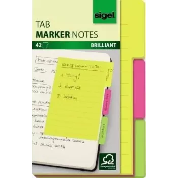 Tab Marker Notes sigel HN206, 98×148 mm loksnes, 42 loksnes