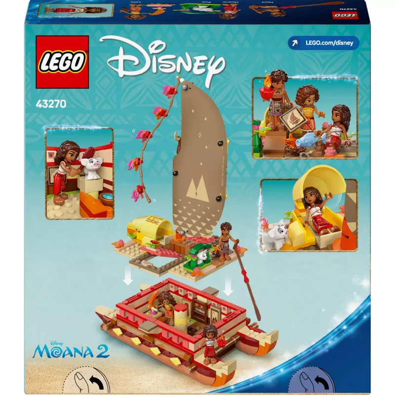 LEGO Disney 43270 Moanas piedzīvojumu kanoe, 529 detaļas, 3 minifigūras, 6+