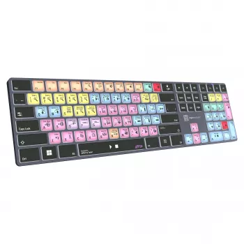 Mehāniska stila pilnizmēra tastatūra LogicKeyboard LKB-PT-TPC, USB + Bluetooth, QWERTZ vācu, Melna