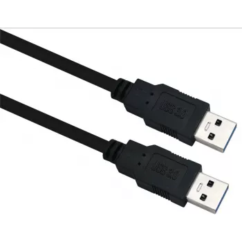USB 3.0 A-A kabelis helos 5.0 m — melns