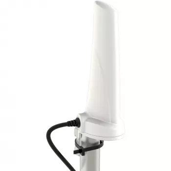 Omnivirziena 4 dBi 5G/LTE antena Poynting A-OMNI-0280-02-V1 SMA (vīrišķais) 2 m kabelis, mastam/sienai, balta
