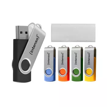 Intenso 5 x USB zibatmiņa Office Line, 16 GB, USB-A, 3.2 Gen 1x1, daudzkrāsaina