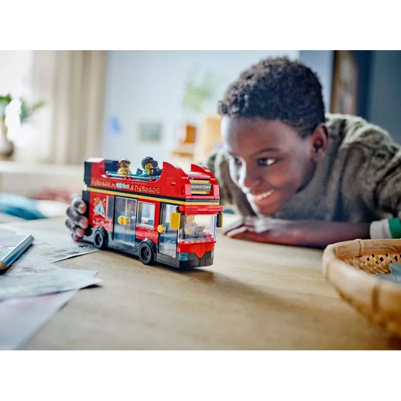 LEGO City Sarkanā divstāvu apskates autobusa rotaļlieta 60407