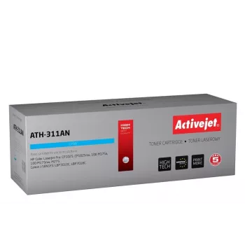 Activejet ATH-311AN Toner (aizstāj Canon, HP 126A CRG-729C, CE311A; Premium; 1000 lapas; ciāns)