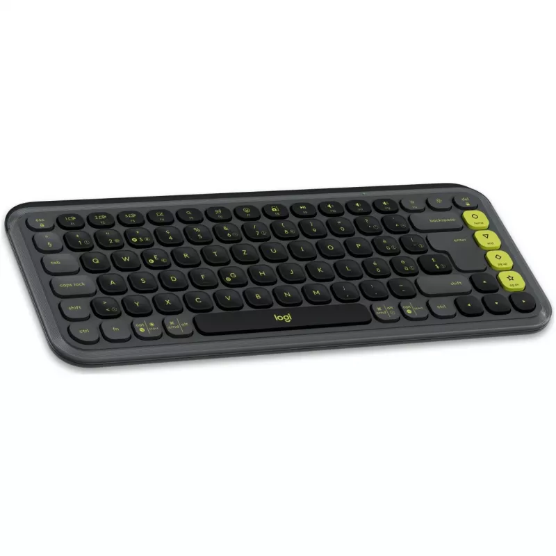 Logitech POP ICON COMBO Swiss, Grafit/Zaļš, Bluetooth, 920-013275