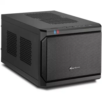 Sharkoon QB One Melns - Mini-ITX korpuss ar 1x 120mm ventilatoru
