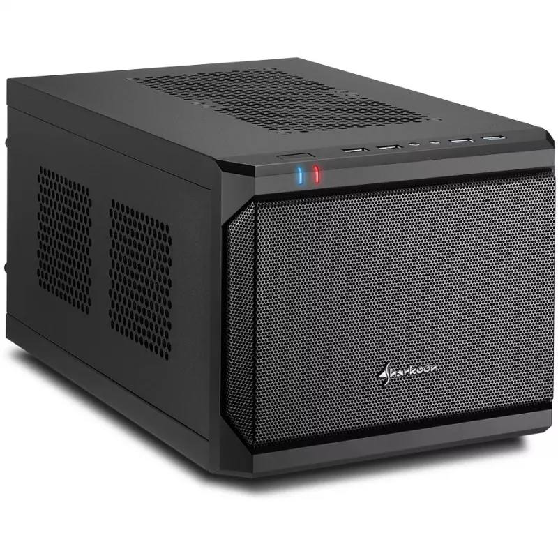 Sharkoon QB One Melns - Mini-ITX korpuss ar 1x 120mm ventilatoru