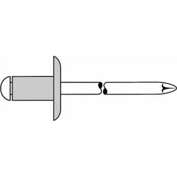 Aklā kniede GESIPA 5,0x10,0 mm K14 alumīnijs/nerūsējošais tērauds, 250 gab.