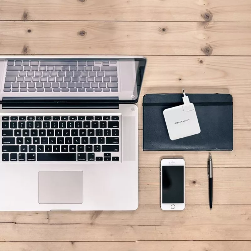 Lādētājs QOLTEC 51709, 96W USB-C PD, izejas diapazons 5V–20V