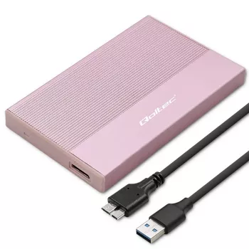 Korpuss 2.5 inch HDD/SSD, SATA, USB 3.0, līdz 2TB, alumīnija