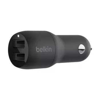 Auto lādētājs Dual USB-A 12W x2 Melns
