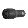 Auto lādētājs Dual USB-A 12W x2 Melns