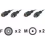 ROLINE Secomp VALUE - Video-/Audioverlängerungskabel - RCA (M) bis RCA (W) - 1.5 m - abgeschirmt - Schwarz (21.15.9476)