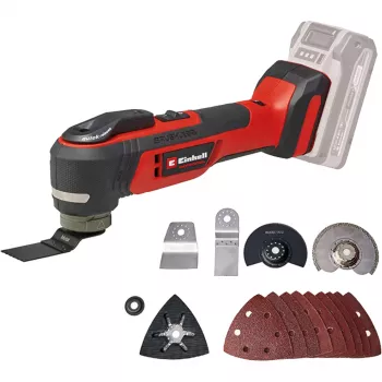 Daudzrīks EINHELL TP-MG 18 Li BL Solo — 18V Li‑Ion, slīpēšana, pulēšana, zāģēšana, 1.08 kg, melns/sarkans