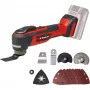 Daudzrīks EINHELL TP-MG 18 Li BL Solo — 18V Li‑Ion, slīpēšana, pulēšana, zāģēšana, 1.08 kg, melns/sarkans