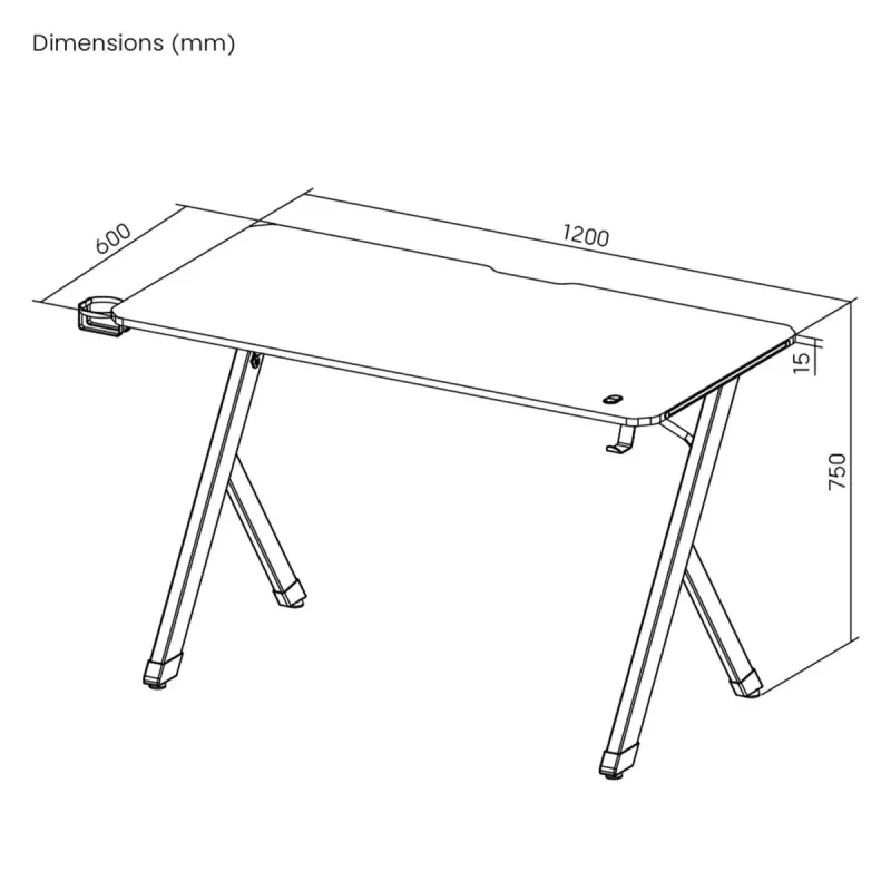NanoRS RS101 spēļu galds 120x60x75 cm