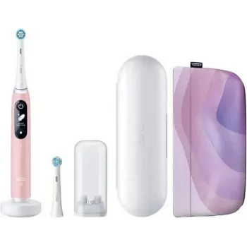Elektriskā zobu birste BRAUN Oral‑B iO Series 6 Pink Sand Luxe Edition — uzlādējama, vairāki tīrīšanas režīmi