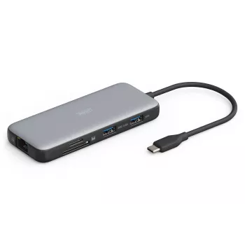 USB-C dokstacija Digitus DA-70915 8 portu ar 100W Power Delivery