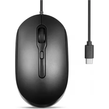 Perixx PERIMICE-222CB optiskā pele Klusā USB-C melna - Pele (PERIMICE-222CB)