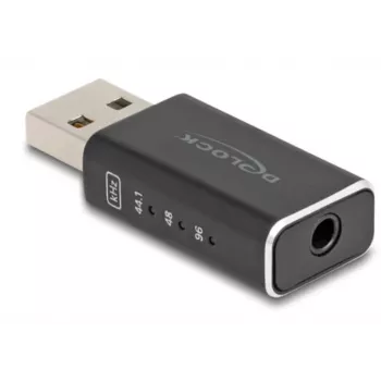 DeLOCK USB 2.0 Type-A uz 3,5 mm 4-pin dzimuma maiņas adapteris melns 68001