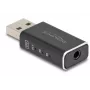 DeLOCK USB 2.0 Type-A uz 3,5 mm 4-pin dzimuma maiņas adapteris melns 68001
