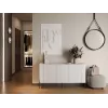 Kumode VERA 150x40x80 cm, matti balta, skaidu plātne, 16 mm rāmis