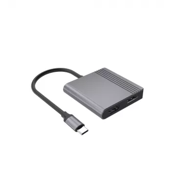 I/O adapteris USB-C uz HDMI/DP A-CM-HDMIFDPF-01 GEMBIRD