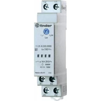 Finder Krēslas slēdzis 35 mm DIN-sliedei, Sērija 11.31.8.230 11.31.8.230.0000 1 - 100 lx 230 V/50 - 60 Hz 1 Slēg