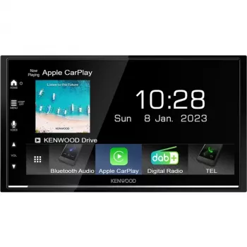 Kenwood DMX7722DABS automašīnas multivides uztvērējs Melns Wi-Fi Bluetooth