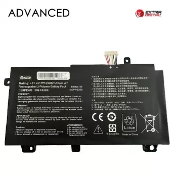 Extra Digital NB431830 akumulators ASUS B31N1726, 3900mAh, 11.4V