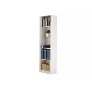 Biroja grāmatplaukts Topeshop R50 BIEL 5 plaukti balts