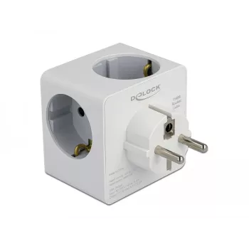 DeLOCK 11496 Strāvas adapteris ar 2 USB portiem, 5V 2.4A 3A, F tipa kontaktdakša