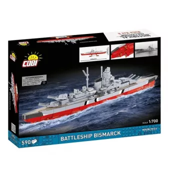 Konstruktors Cobi Kaujas kuģis Bismarck modelis, 590 gabali