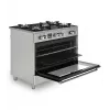 Brīvi stāvoša gāzes-elektriskā plīts Ravanson KWGE-K90, 5 gatavošanas zonas, 90 cm, inox