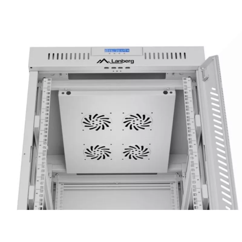 Brīvi stāvošs skapja statīvs LANBERG FF01-6815-12SL 15U, 600×800×922 mm, 1200 kg, IP20, pelēks