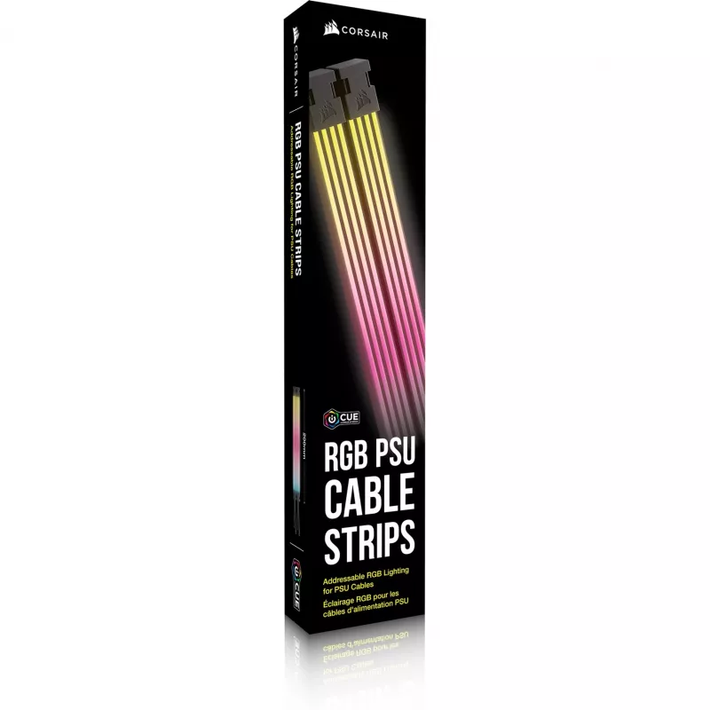 iCUE ARGB PSU kabeļu sloksnes, LED lentes 2x 240mm, barošanas bloka kabelim
