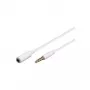 Wentronic Goobay 3,5 mm jack pagarinājuma kabelis, balts, 3 m - 3,5 mm spraudnis (4 kontaktu, stereo) > 3,5 mm ligzda (4 kontaktu, stereo) (62363)