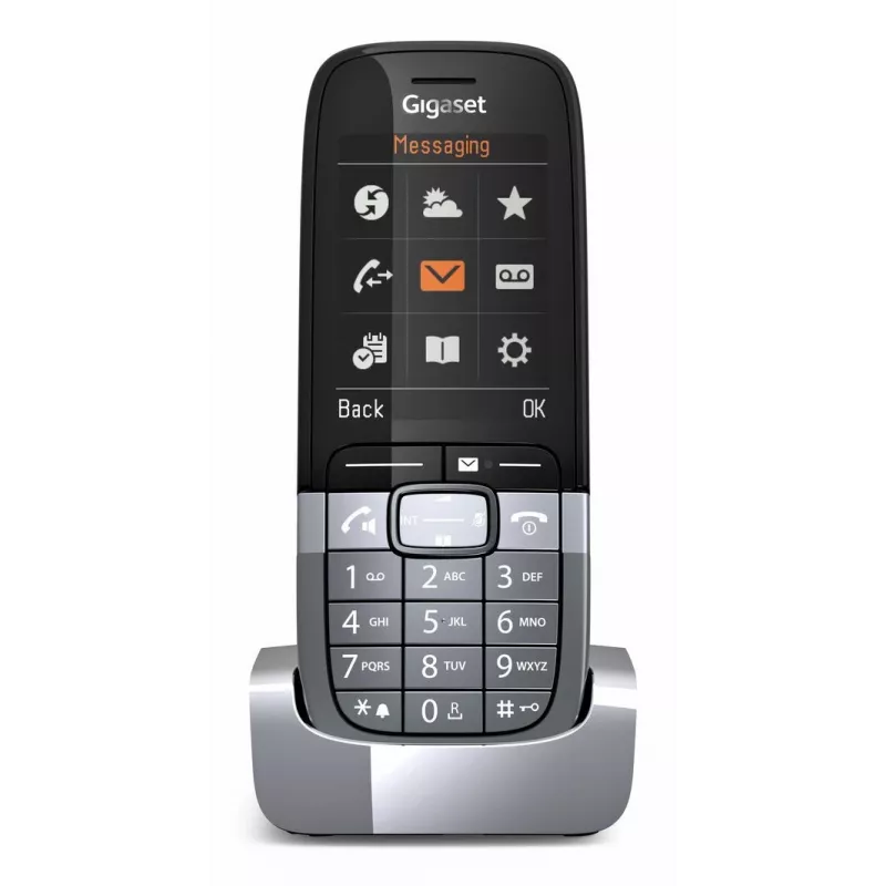 Gigaset SL850H Pro DECT bezvadu telefonarīkstes ar zvanītāja ID, titāna krāsa